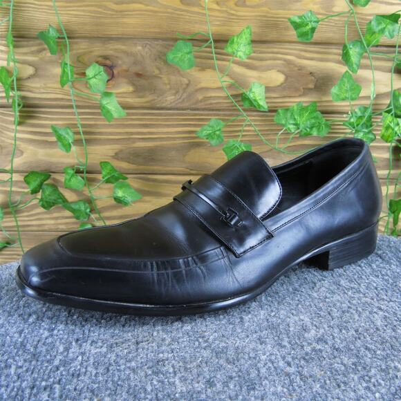 Kenneth Cole Men's Design New York Loafer‎ Black Leather 10.5 Medium Used 2025 - Picture 1 of 7